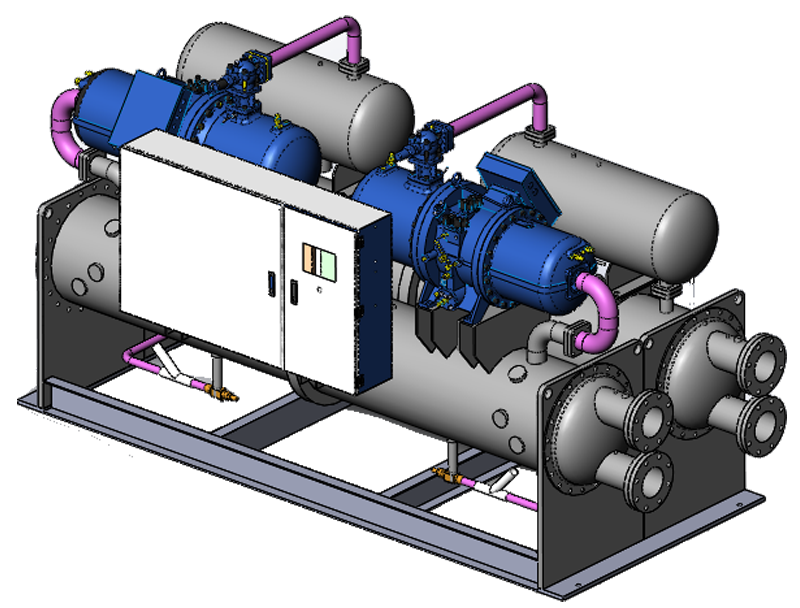 滿液式冷水機建模設計.png